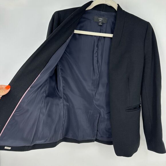 J Crew Going-out blazer in stretch twill Size 2 Black Classic Minimalist - Picture 4 of 10